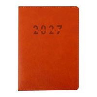 Ежедневник 2027г. А5 176л. Fiorenzo кож.зам. "Стандарт" 213353 коричневый,зол.срез,перф.,исн.