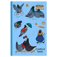 Записная книжка ФЕНИКС A5 112л. "Nice birds/Creative book" 61491/К вн.бл.-бел.офс.,крафт.,крем.бум.