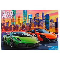 Пазлы  260 Рыжий кот "Роскошные автомобили в мегаполисе" Ф260-0183