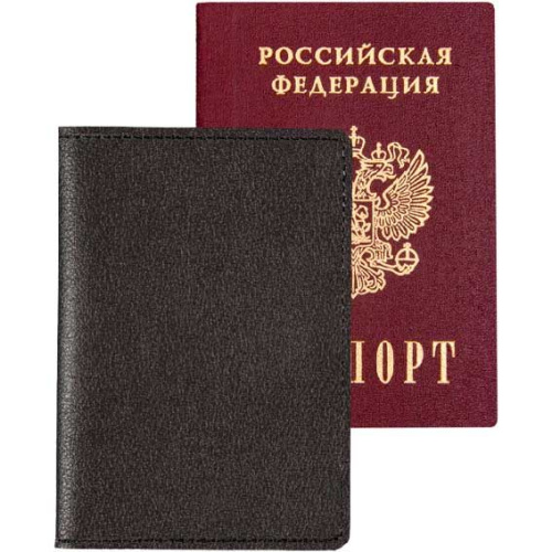 Обложка д/паспорта deVENTE "Casual" 1030491 чёрная,кож.зам.,10*14см,2отд.д/виз.