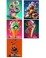 Тетрадь 24л. (клетка) МАЯК "Вкусняшки" Т524K1 YUM мел.карт.,лак,асс.