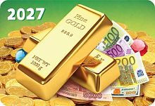 Календарь карм. 2027г. ЛИС "Деньги и символы удачи" КГ-27-267 уф-лак,64*93мм,карт.225г/м