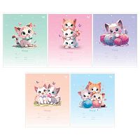 Тетрадь 12л. (клетка) BG "Kitty love" 08911 асс.