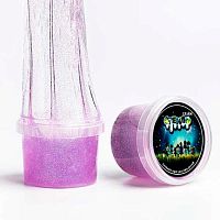Лизун Слайм "Стекло" с фиолетовыми блестками 90гр 00-00512533