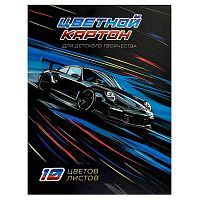 Картон цв. мелов. А4 10л.10цв. ФЕНИКС "Электрик драйв" 69970 в папке