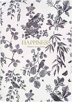 Ежедневник н/д А5  96л. INFOLIO кож.зам. "Happiness" I1663/black чёрный,2ляссе,тисн.фольг.