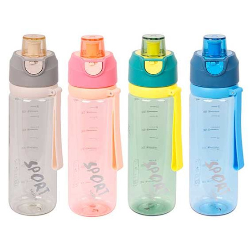 Бутылка д/воды 680мл КОКОС "Спорт" 231190 пластик.,асс.