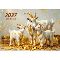 Календарь кварт. 2027г. КВ Трио "Символ года" 10351 уф-лак,курсор,300*690мм