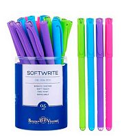 Ручка масл. шар. BV SoftWrite Special 20-0090 0,5мм,синяя,цв.корп.,в пласт.колбе