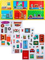 Книжка с магнитами Рыжий кот "Дом" ИМ-0830 3листа,35магнит.дет.,445*200*2мм