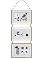 Фоторамка-коллаж на 3 фото Миленд "Счастливые кадры" ФР-7433 (10*15см) белая