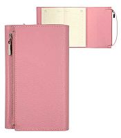 Ежедневник н/д А6  96л. BV кож.зам. "Dolce Vita" 3-670/04 роз.,беж.блок,на резинке+замок