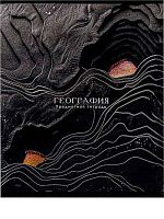 Тетрадь предм. 48л. Проф-пресс "Black&Gold-География" 48-2682 выб.лак,софт-тач,фол. (клетка)