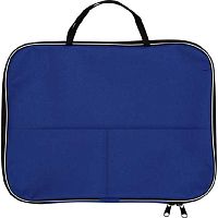 Сумка-планшет А4 deVENTE "Синяя" 3075144 текстил.,на молн.,внеш.карм.,ручки 24см