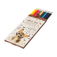 Карандаши 12цв. BV "Love Me. Милый котик" 30-0154 трёхгр.,к/к