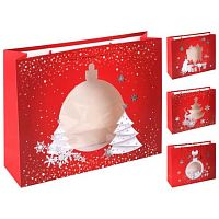 Пакет подар. КОКОС "Зимняя ночь" 40*31*12см 242450 гориз.,с окном,мат.лам.,фольга,210г/м2,асс.