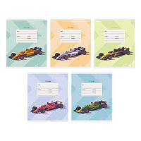 Тетрадь 12л. (линейка) ЭКСМО "Победитель гонок" ТЛЛ127571 мел.карт.,выб.лак,5в.