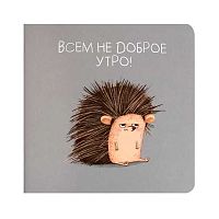 Блокнот 13*13см  32л. ФЕНИКС "Сонный ёж" 71169 вн.блок-бел.офс.,дизайн.блок,выб.уф-лак