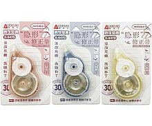 Коррект. лента INTELLIGENT Aodemei 5мм*30м DS-121 фигурн.корп.,12см,блист.