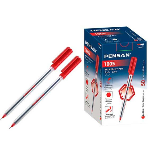Ручка шар. PENSAN 1005 красная,0,7мм Ручка шар. PENSAN 1005 красная,0,7мм