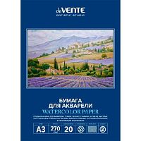 Папка для акварели A3 20л. deVENTE "Artistic Studio" 2131312 акварел.бум.,270г/м2,мелкое зерно