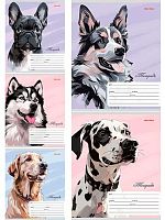 Тетрадь 12л. (клетка) Проф-Пресс "Красивые собачки" Т12-3929 цв.мел.обл.,асс.