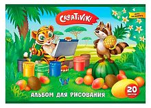 Альбом для рис.20л. Creativiki АЛ20КР-КР офсет
