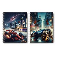 Тетрадь120л. (клетка) SVETOCH спираль "Ночные гонки" Т206 (01552) тв.обл.,глянц.лам.