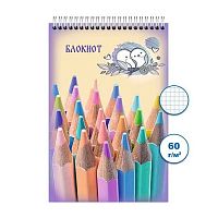 Блокнот ПС 48л. "Карандаши 5" А6 спираль Бг48/64-5