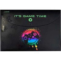 Папка-конверт на кнопке А4 deVENTE "It's Game Time" 3079261 голограф.фольга,300мкм