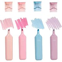 Набор маркеров текст.  4цв. deVENTE "Shimmer" 5045501 с блёст.,скош.1-5мм,пластик/к.