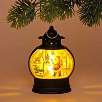 Сувенир с подсветкой НГ "Лампа - Дедушка Мороз" 196-0732 чёрный,7*4*13см