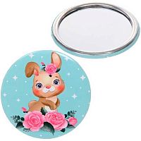 Зеркало косметическое круглое "Коллекция марципан. Зайчик" 421-263 d-7,5см