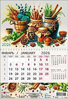 Календарь кварт. 2026г. Арт Дизайн "Специи" 0609.128 1-бл.,1гр.,29,5*21см,80гр