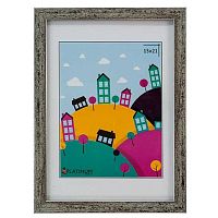 Фоторамка пластик 15*21см Акварель мороз.сер.с ножкой,ширина багета-14мм