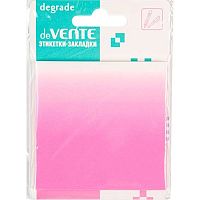 Набор самокл. этикеток-закладок deVENTE 76*76мм,50л. "Degrade" 2011448 малин.,пластик.,п/прозр.
