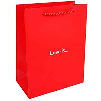 Пакет подар. КОКОС "Love is" 18*23*10см 253687 выб.лак,мат.лам.,210г/м2