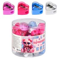 Точилка с контейнером 1отв. ФЕНИКС "Розовый мишка" 72625 полистирол,асс.,2,9*2,7*2,3см