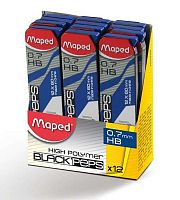 Грифель 0,7мм (12шт) MAPED 560430 HB в дисплее