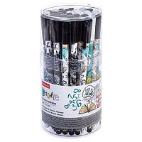 Ручка гелевая ХАТ "Doodles" 083396 чёрная,0,5мм,пласт.туба