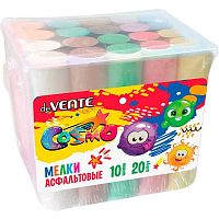 Мел д/асфальта 10цв. 20шт. deVENTE "Cosmo" 8078509 пластик.коробка