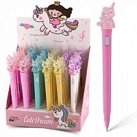 Ручка гелевая ALINGAR Единорожка" AL11627 синяя,0,5мм,с подсветкой,цв.корп.