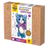 Набор д/творчества Десятое королевство Валяние шерстью Брелок "Котик" 4 цв. 04704