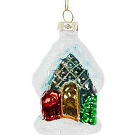 Игрушка ёлочная REMECO "Домик" 826147 стекло,5*3*10см
