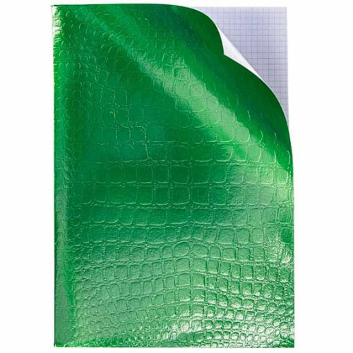 Тетрадь 96л. (клетка) А4 ХАТ б/в обл. "Metallic Croco Зелёный" тисн.