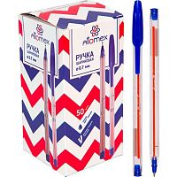 Ручка масл. шар. ATTOMEX 5073554 синяя,0,7мм,ультраглад.письмо,прозр.корпус