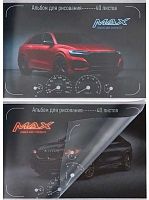Альбом для рис.40л. Проф-Пресс "Автомобили-4" 40-1536 пластик.обл.,на скобе,асс.