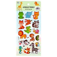 Наклейка декор.  9,5*22 "Зверюшки" Р22072-1 Ткн1000-19