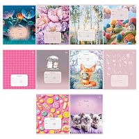 Тетрадь 18л. (линейка) BG "Mix-10. Девочки" 06128 асс.