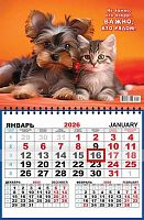 Календарь кварт. 2026г. ЛИС "Кот и пёс.Важно, кто рядом" ККМ-26-013 1бл.
